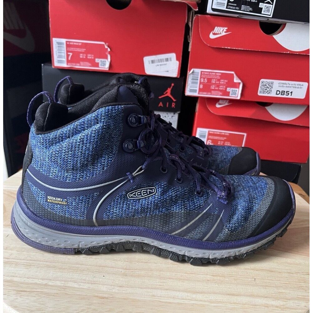 Keen Terradora Womens Size 7.5 Shoes Blue Hiking‎ Boots Lace Waterproof Sneakers